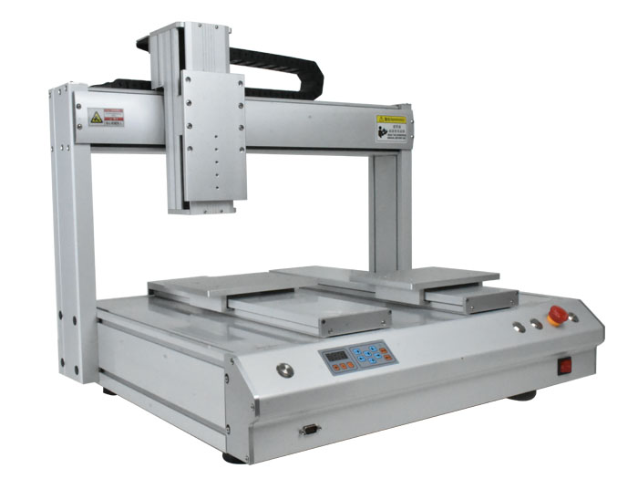 Double guide rail dispensing machine